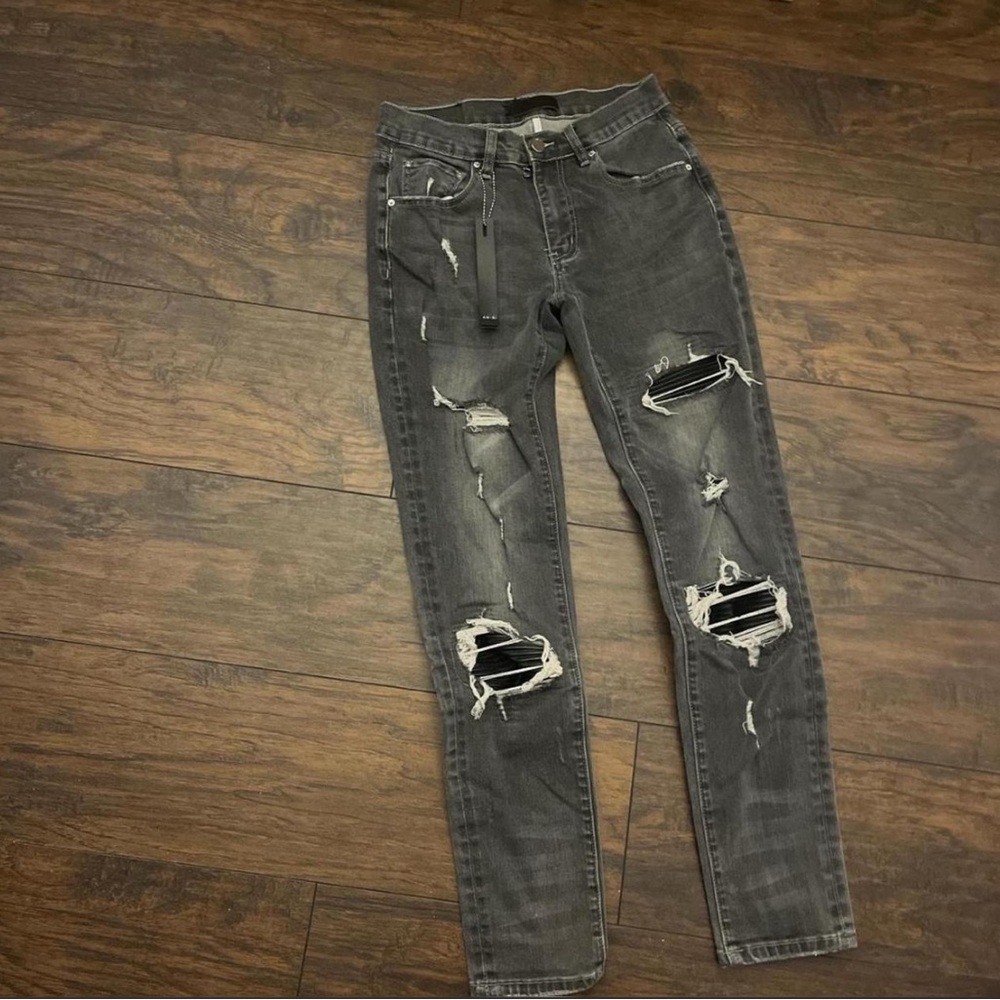 AMIRI Charcoal Distressed Skinny Jeans sz 30